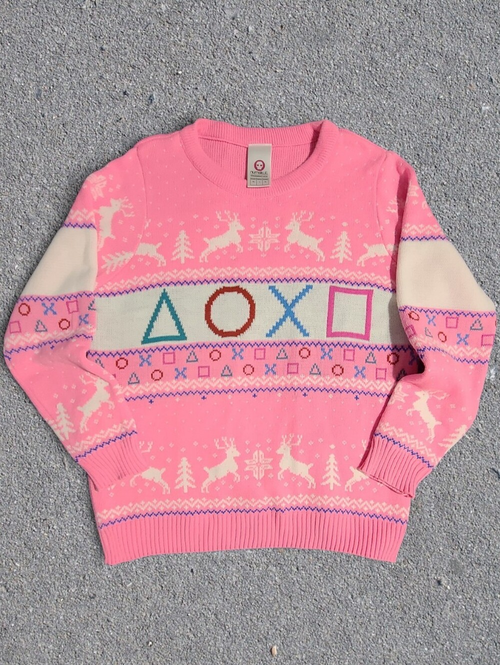 Official Numskull PlayStation Pink Knitted Gamer Christmas Ugly Sweater XL